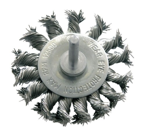 PROLINE Szczotka tarczowa z drutu skręcanego z trzpieniem, 75mm 32447