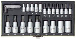 PROXXON Zestaw kluczy TORX 23 części 23102