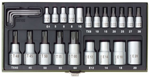 PROXXON Zestaw kluczy TORX 23 części 23102