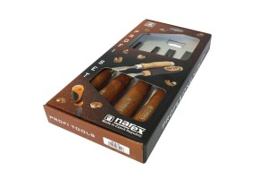 NAREX Zestaw dłut ciesielskich prostych z fazowaniem bocznym PREMIUM serii WOOD LINE PLUS - 4szt 863202