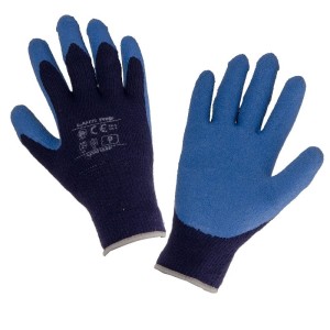 LAHTI PRO Rękawice ochronne ocieplane powlekane lateksem niebieskie rozmiar 10 /L250110K/