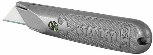 STANLEY Nóżyk 199 metalowy, 140mm, ostrza stałe, 3 ostrza zapasowe  10-199
