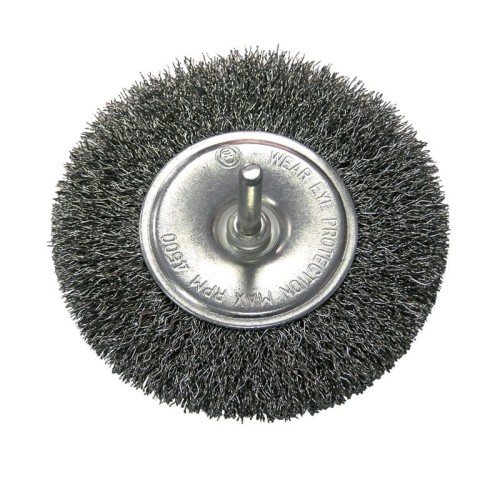 PROLINE Szczotka tarczowa z drutu falowanego z trzpieniem, 120mm 32432