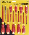 STANLEY Zestaw 10szt wkrętaków płaskich/ krzyżowych 1000V 60-032