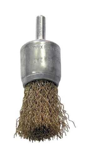 PROLINE Szczotka pędzelkowa z drutu falowanego miedziowanego z trzpieniem, 24mm 32862