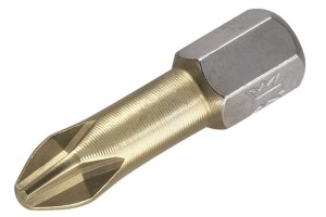 WOLFCRAFT Kpl. 2 końcówki Torsion-TiN Phillips nr 1 dł. 25mm 1322000