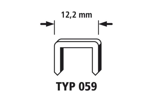 WOLFCRAFT Kpl. 1250szt.  Zszywki wąskie stal typ59 8mm 7203000