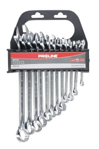 PROLINE Zestaw kluczy oczkowo-płaskich CrV, 12el., 6-22mm 35312