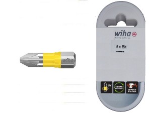 WIHA Zestaw 5 szt bitów w pudełku Y-BIT 25 mm PZ1 41588