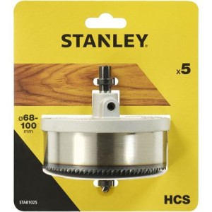 STANLEY Otwornica HCS do drewna - Komplet fi=25/32/38/45/50/56/62 mm STA81005