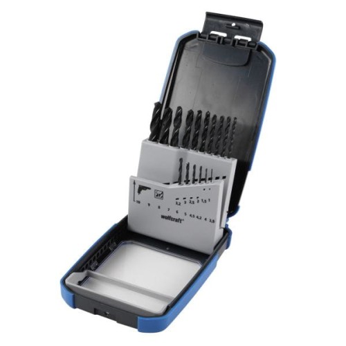 WOLFCRAFT Zestaw wierteł do metalu HSS DIN 338 1 - 10 mm [16 szt.] 7103000