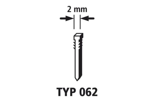 WOLFCRAFT Kpl. 1000szt. Gwozdzie twarda stal typ 62 16mm 7239000