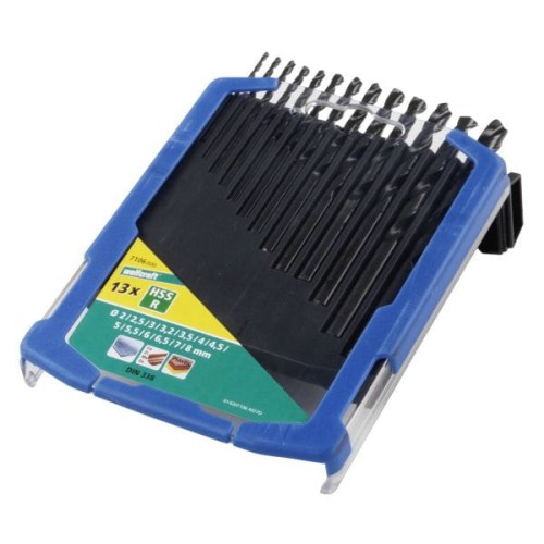 WOLFCRAFT Zestaw wierteł do metalu HSS DIN 338 2 - 8 mm  [13 szt.] 7106000