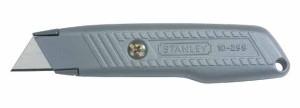 STANLEY Nóż 299 metalowy lekki 136mm, ostrze stałe, 3 ostrza zapasowe  10-299