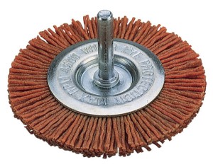 WOLFCRAFT Szczotka nylon tarczowa trzpień 6mm śr. 100mm czerwona-zgrubna 8477000