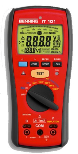 BENNING IT 101 miernik rezystancji izolacji i rezystancji z akcesoriami 044033