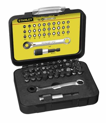 STANLEY Zestaw bitów 1/4" - 32szt. (z kluczem z grzechotką)  13-905