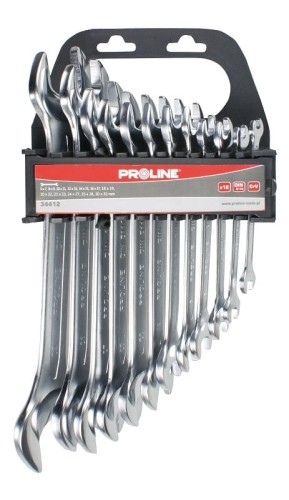 PROLINE Zestaw kluczy płaskich Crv, 12el., 6-32mm 34412