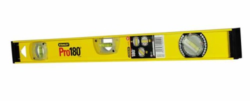 STANLEY Poziomica Pro I-Beam 180 z obrotową poziomicą- 120cm, 3 libelki  42-923