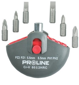 PROLINE Zestaw końcówek, bitów 1/4cala 7el. 10697