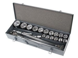 PROLINE Klucze nasadowe 3/4cala, zestaw 21el., CrV, 19-50mm 18811