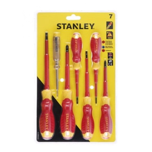 STANLEY Zestaw 7szt wkrętaków płaskich/ krzyżowych 1000V  60-031