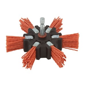 WOLFCRAFT Szczotka nylon wachlarz  śr. 100mm czerwona-zgrubna 1512000