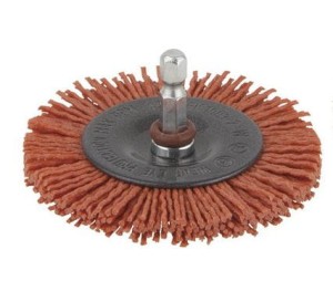 WOLFCRAFT Szczotka nylon tarczowa trzpień 6mm śr. 75mm czerwona-zgrubna 1500000