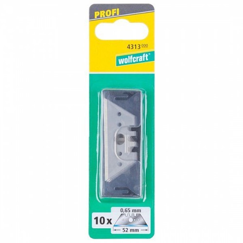 WOLFCRAFT Ostrza trapezowe Profi, szerokość: 52mm / grubość: 0,65mm (op.10 szt.) 4313000