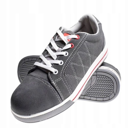 LAHTI PRO Buty robocze  zamszowe szaro-czerwone rozmiar 43 /L3040743/