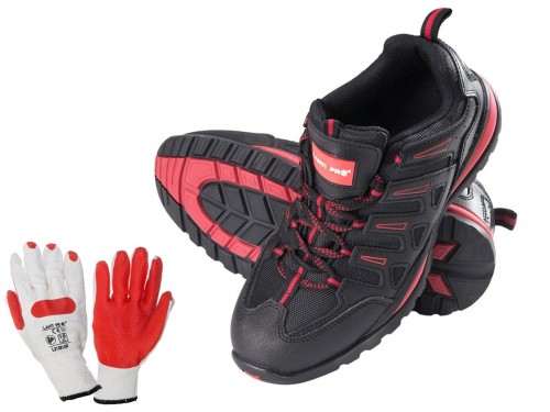 LAHTI PRO Buty robocze skóra Oxford, SB SRA rozmiary 39 + RĘKAWICE
