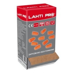LAHTI PRO Zatyczki do uszu piankowe 200 par /L171010D/