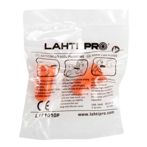 LAHTI PRO Zatyczki do uszu piankowe 5 par /L171010K/