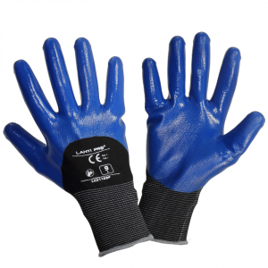 LAHTI PRO Rękawice powlekane nitrylem czarno-fioletowe 12 par rozmiar 10 /L221110W/