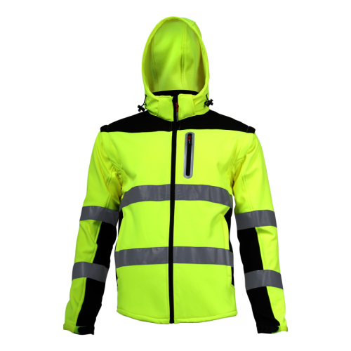 LAHTI PRO Kurtka robocza Softshell ostrzegawczy  z odpinanymi rękawami roz. XXXL /L4091906/