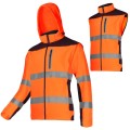 LAHTI PRO Kurtka robocza Softshell ostrzegawczy  z odpinanymi rękawami roz. S /L4092201/