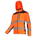 LAHTI PRO Kurtka robocza Softshell ostrzegawczy  z odpinanymi rękawami roz. L /L4092203/