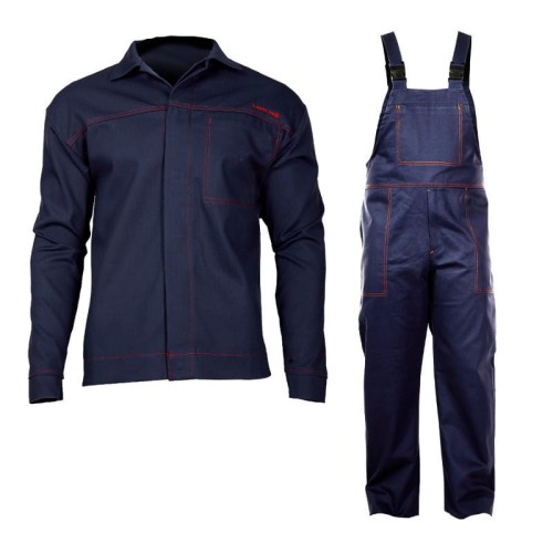 LAHTI PRO Ubranie robocze spawalnicze antyelektrostyczne bluza i ogrodniczki roz. XXXL (c) /L4140436/