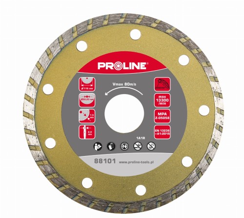 PROLINE Tarcza diamentowa TURBO 125x2.4x7.5x22.23 mm,  88102