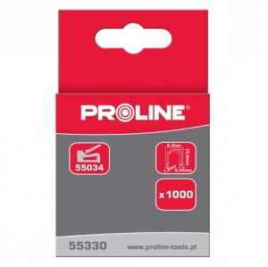 PROLINE Zszywki półokrągłe Typ S, 12 mm, 6.2x1.2mm, 1000 sztuk,  55332
