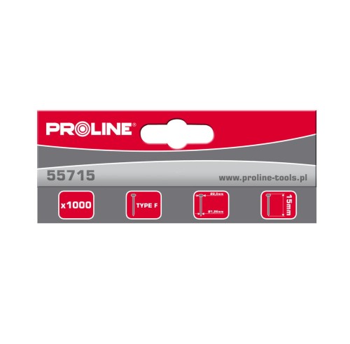 PROLINE Gwoździe TYP F, 50 mm, 2.0x1.26 mm, 1000 sztuk,  55750