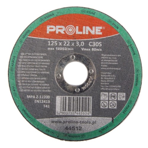 PROLINE Tarcza płaska T41 do cięcia kamienia, 115x3.0 mm, c30r,  44511
