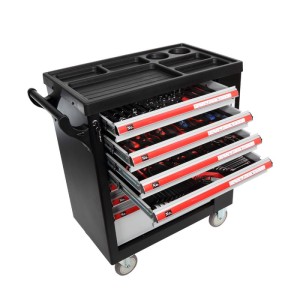 PROLINE Szafka narzędziowa 7 szuflad, 79x49x101 cm, z wyposażeniem 206 elementów,  33128