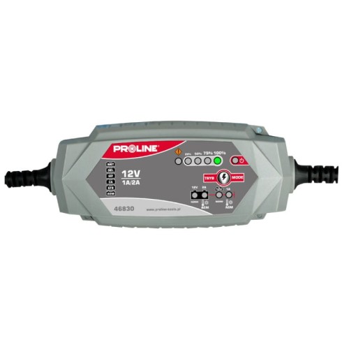 PROLINE Prostownik inwertorowy do akumulatorów 12V, 2A/1A  46830