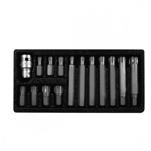 PROLINE Zestaw 15 sztuk końcówek 3/8” RIBE M6-M14, L=30/75 mm,  10746