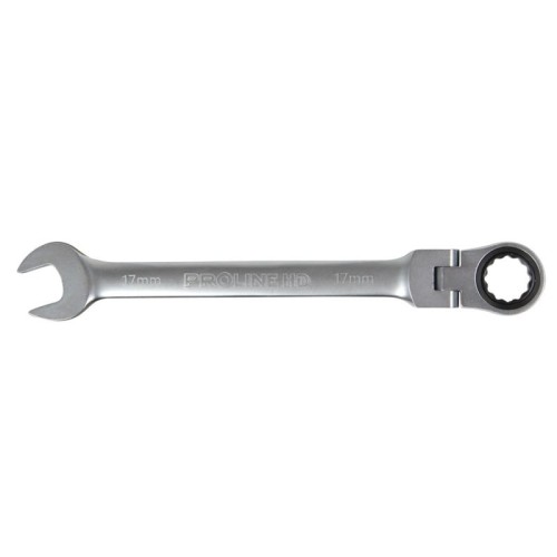 PROLINE Klucz oczkowo-płaski z grzechotką i przegubem 17 mm CV 35457