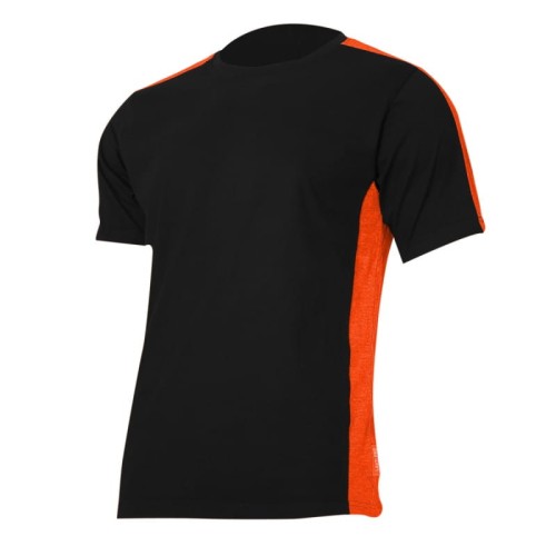 LAHTI PRO Koszulka bawełniana (T-shirt), czarno-pomarańczowa, 180 g/m2, rozmiar 3XL  /L4023006/