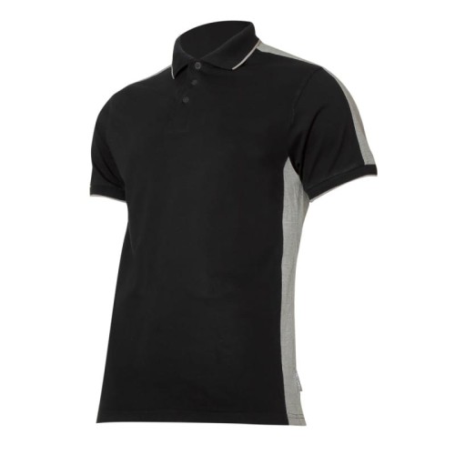 LAHTI PRO Koszulka polo czarno-szara 190 g/m2, rozmiar L  /L4031803/
