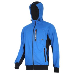 LAHTI PRO Bluza robocza z kapturem zapinana na suwak, niebiesko-czarna, rozmiar S /L4012701/