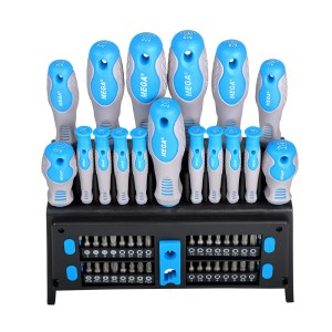 MEGA Zestaw wkrętaków i końcówek Soft Touch, 50 elementów, CrV /10999/